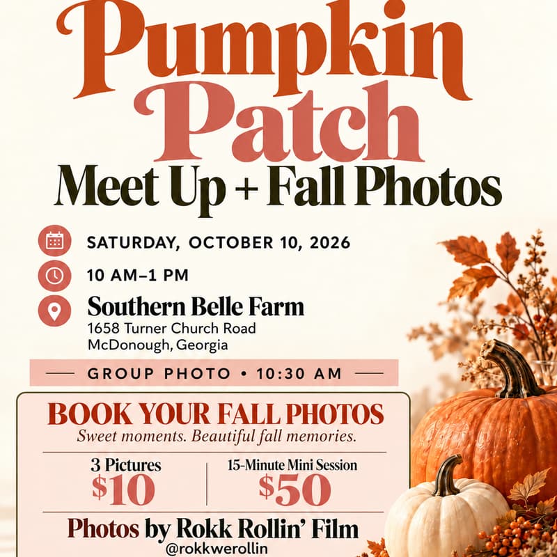 Cover Image for Pumpkin Patch Meet-Up 🎃