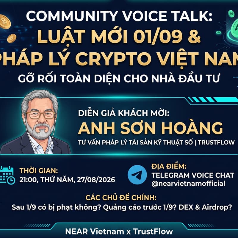 Cover Image for Luật Mới 01/09 & Crypto Việt Nam: Gỡ Rối Pháp Lý Toàn Diện Cho Nhà Đầu Tư