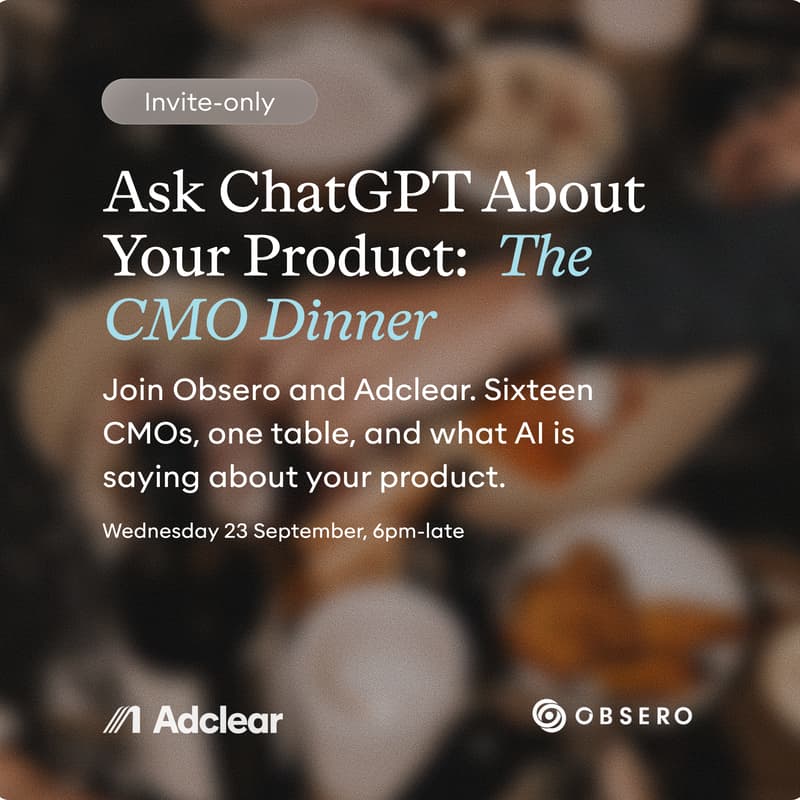 Cover Image for Ask ChatGPT About Your Product: The CMO Dinner