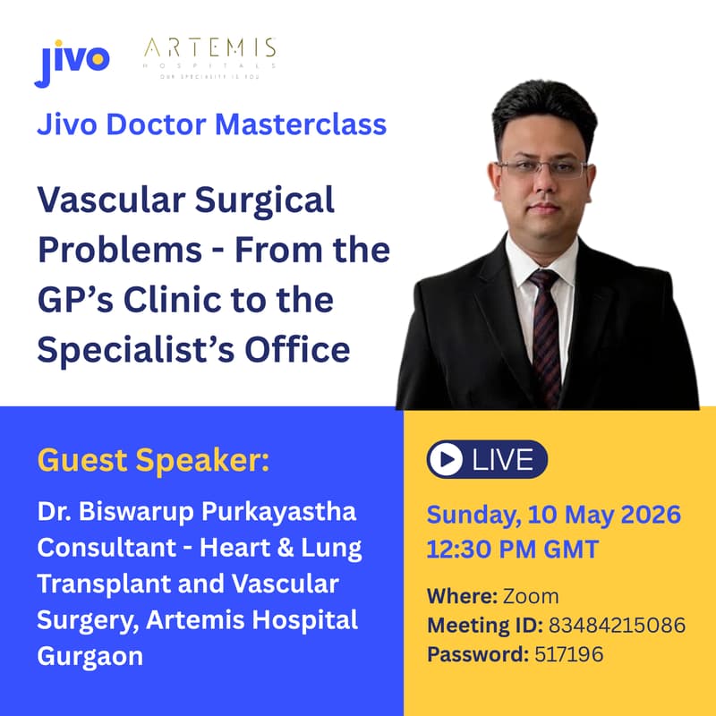 Cover Image for Jivo Masterclass | Vascular Surgical Problems - From the GP’s Clinic to the Specialist’s Office