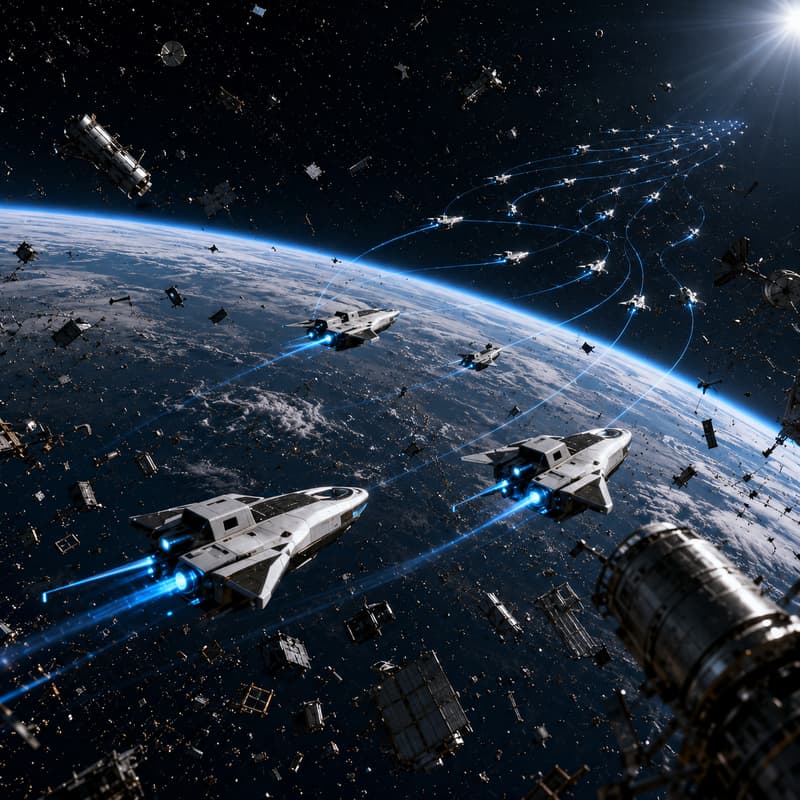Cover Image for Navigating Spacecraft Swarms Through Hazard-Filled Orbits