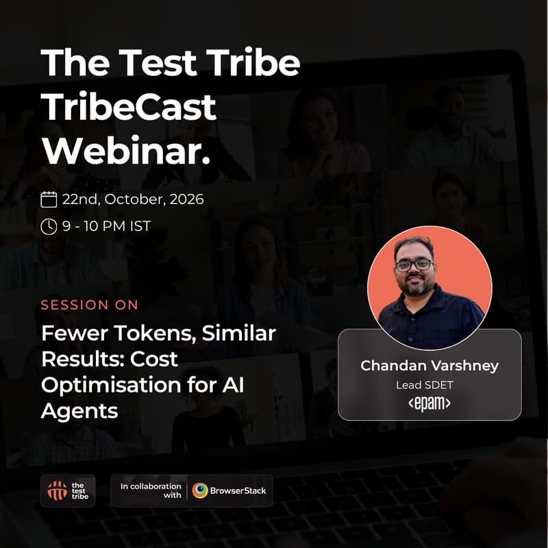 Cover Image for Webinar on Fewer Tokens, Similar Results: Cost Optimisation for AI Agents by Chandan Varshney