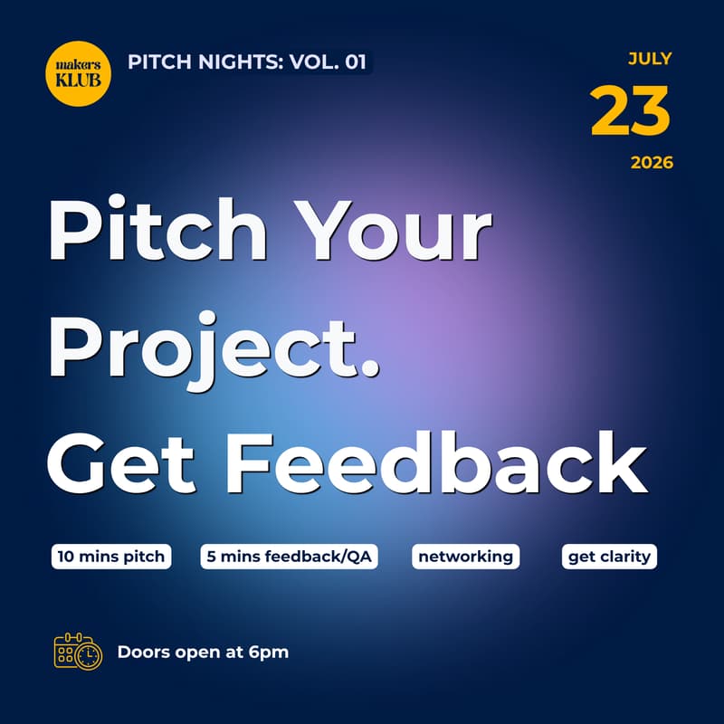 Cover Image for Pitch Nights: Pitch Your Idea and Get Feedback