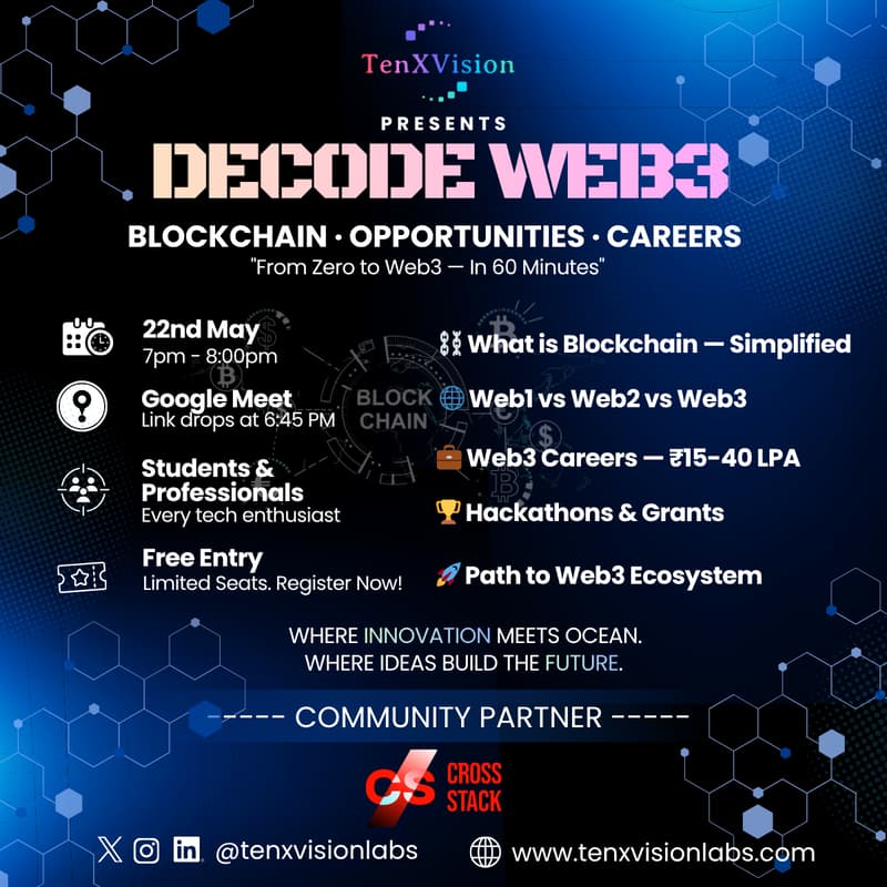 Cover Image for DECODE WEB3 — Blockchain, Opportunities & Careers - Simplified