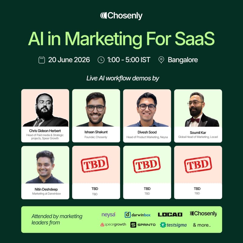 Cover Image for AI in Marketing for B2B SaaS(Leaders only event)