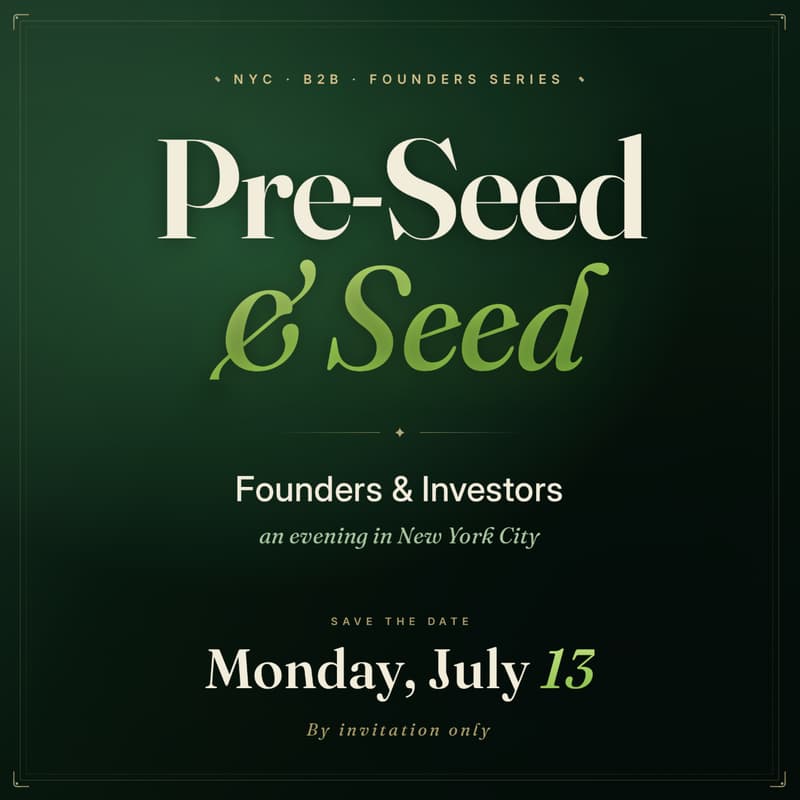 Cover Image for NYC B2B: Pre-Seed + Seed Founders & Investors Meetup