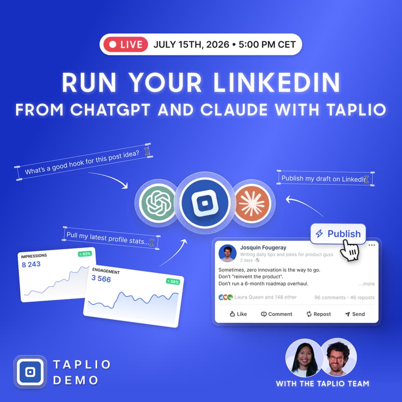 Cover Image for Run LinkedIn from ChatGPT and Claude with Taplio