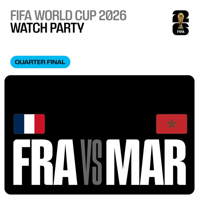 Cover Image for Quaterfinals Watch Party - France vs Morocco