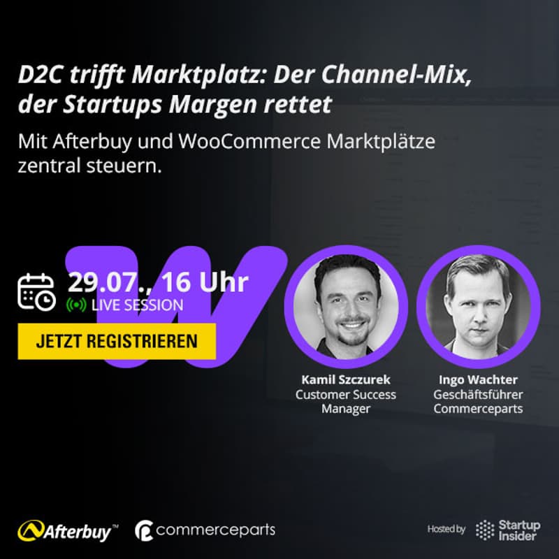 Cover Image for D2C trifft Marktplatz: Der Channel-Mix, der Startups Margen rettet - Mit Afterbuy und WooCommerce Marktplätze zentral steuern.