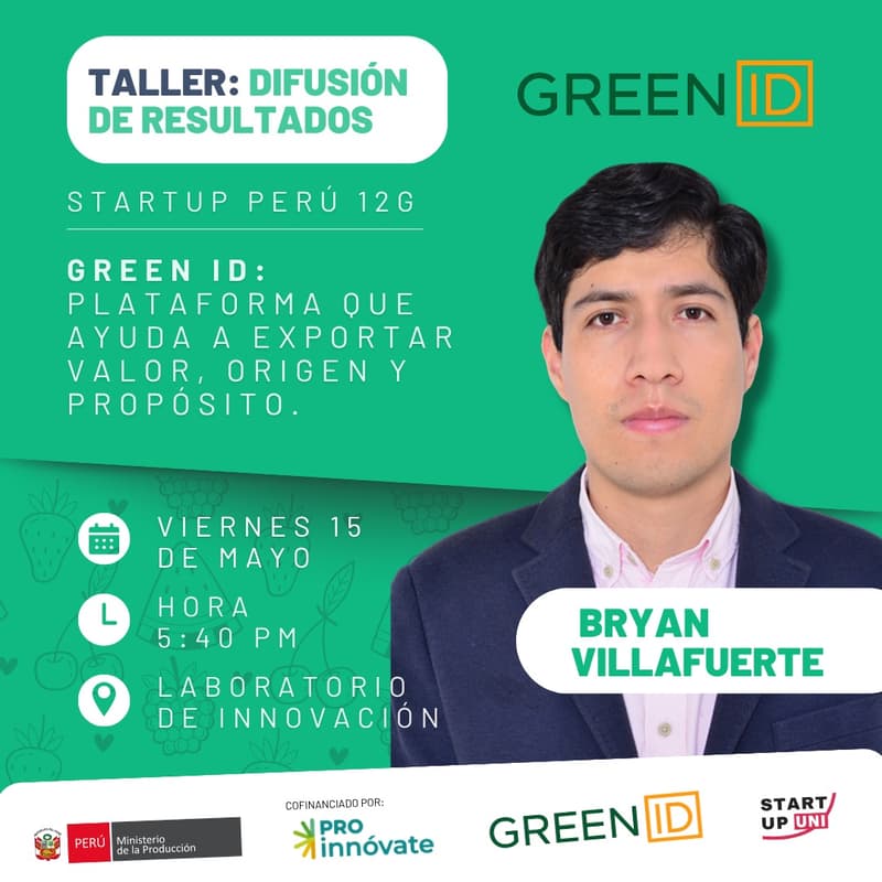 Cover Image for TALLER DE DIFUSIÓN DE RESULTADOS SUP 12G "GREEN ID"