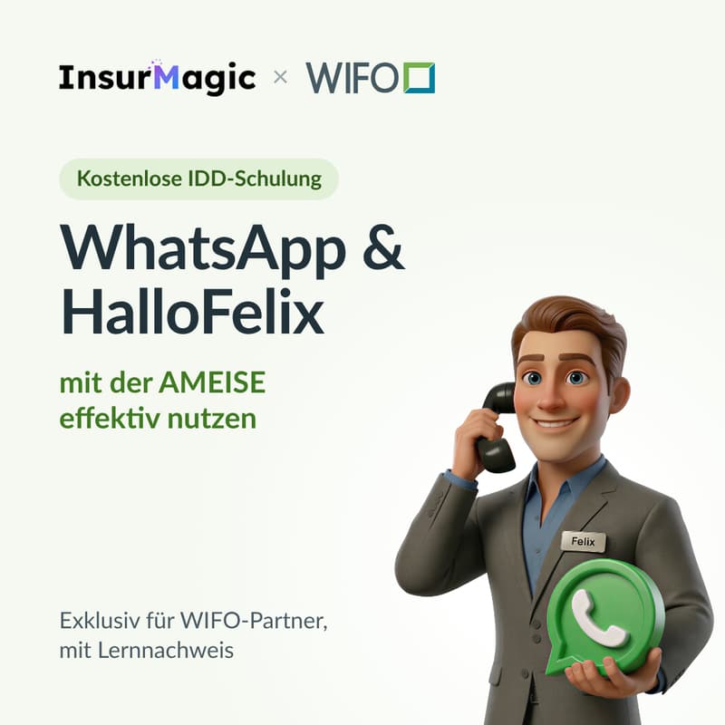 Cover Image for WIFO X InsurMagic: HalloFelix und WhatsApp im Team richtig nutzen