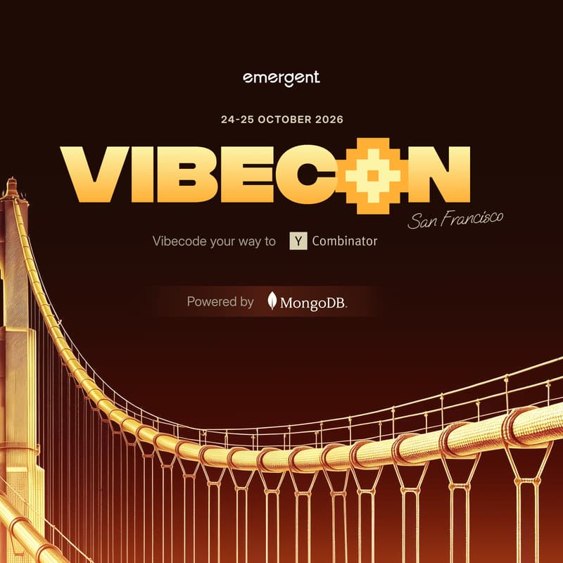 Cover Image for Emergent - VibeCon SF 2026: Vibecode Your Way to a YC Interview