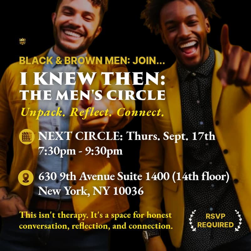 Cover Image for I KNEW THEN: THE MEN'S CIRCLE