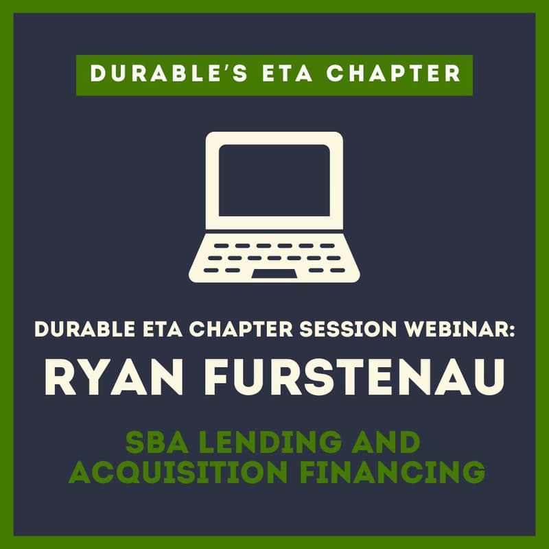 Cover Image for Durable ETA Chapter Session: Webinar with Ryan Furstenau from Live Oak Bank