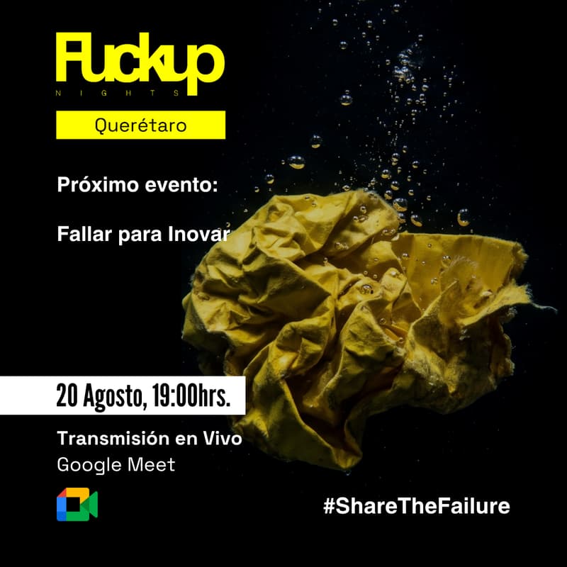 Cover Image for Fuckup Nights Querétaro x Innovafest | Fallar para Innovar