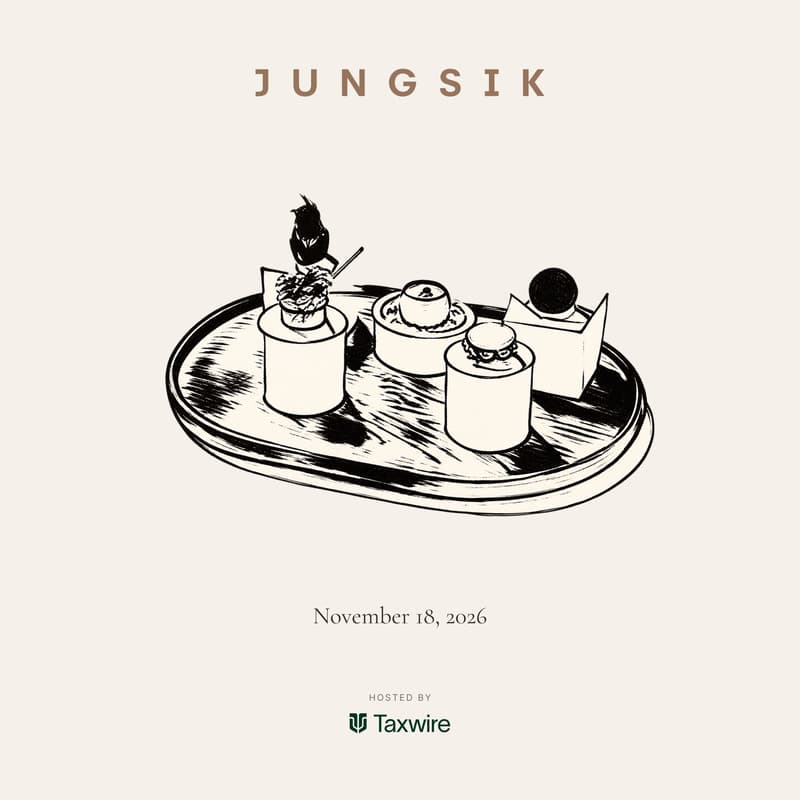 Cover Image for An Evening at Jungsik · Hosted by Taxwire