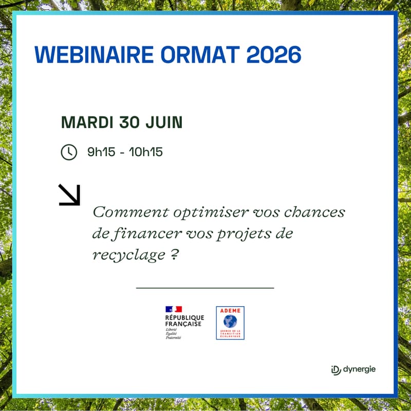 Cover Image for Webinaire ORMAT 2026 : et si les déchets devenaient opportunités ! ♻️