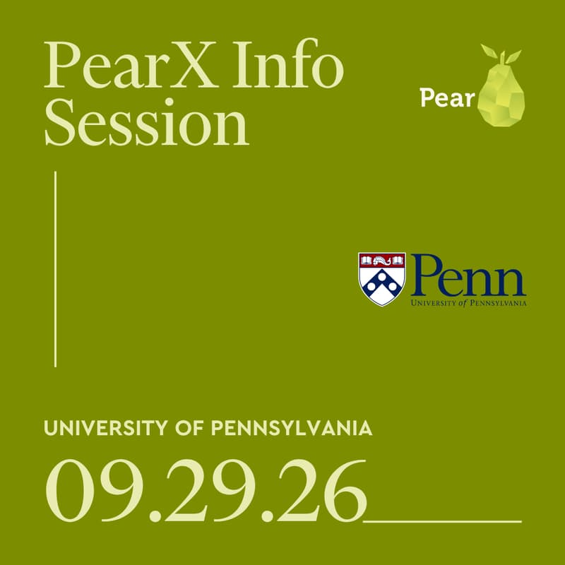 Cover Image for PearX Info Session + AMA (Penn)