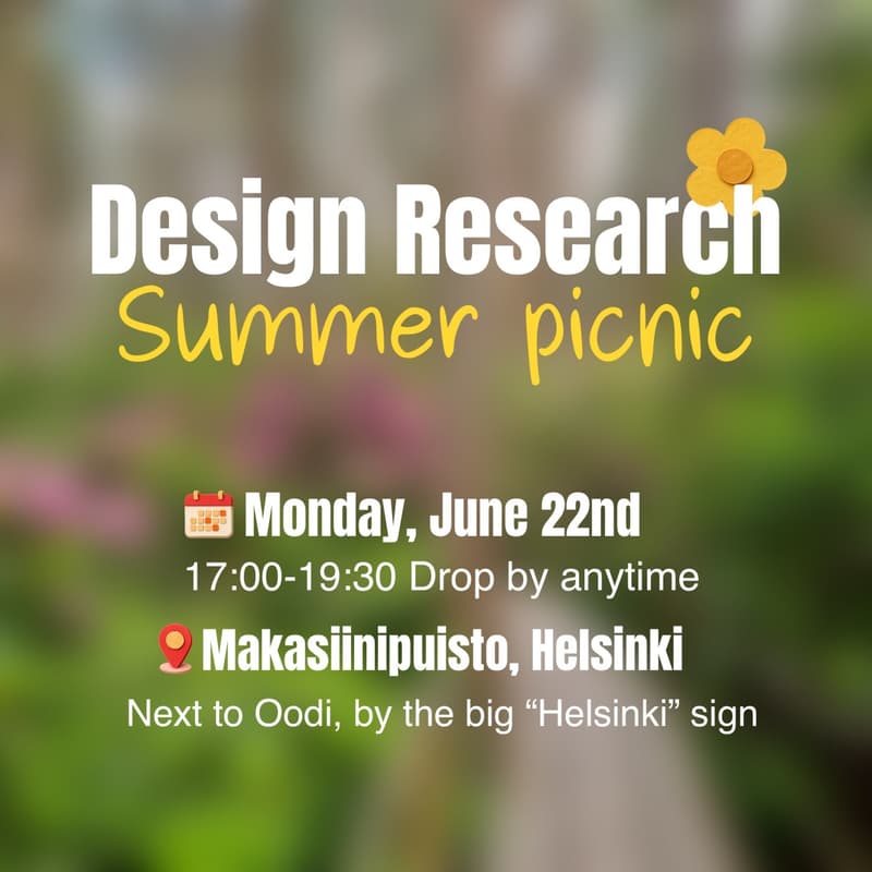 Cover Image for Design Research Picnic in Helsinki