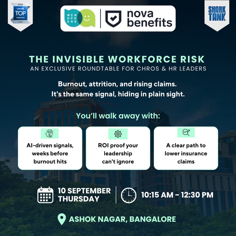 Cover Image for MindPeers x Nova Benefits | The Invisible Risk: A Workforce Intelligence Breakfast