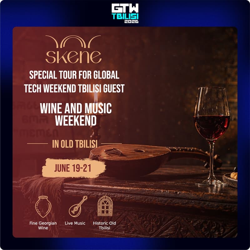 Cover Image for Wine and Music Weekend at Skene Underground Theatre for Tech. Weekend Tbilisi Guests