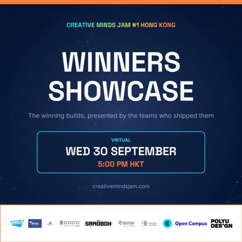 Cover Image for Creative Minds Jam 🧡 Winners Showcase