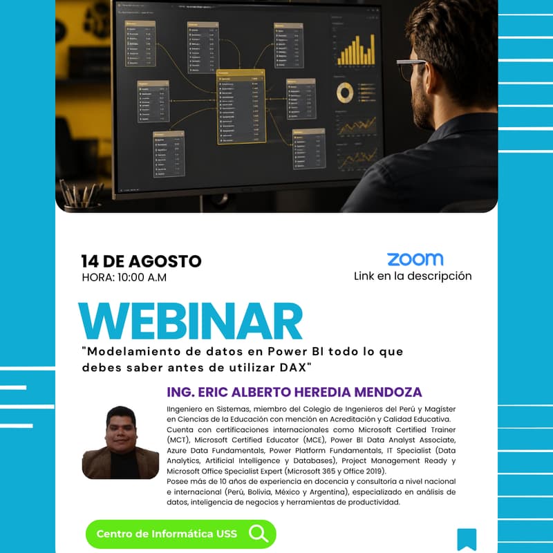 Cover Image for WEBINAR: Modelamiento de datos en Power BI todo lo que debes saber antes de utilizar DAX"