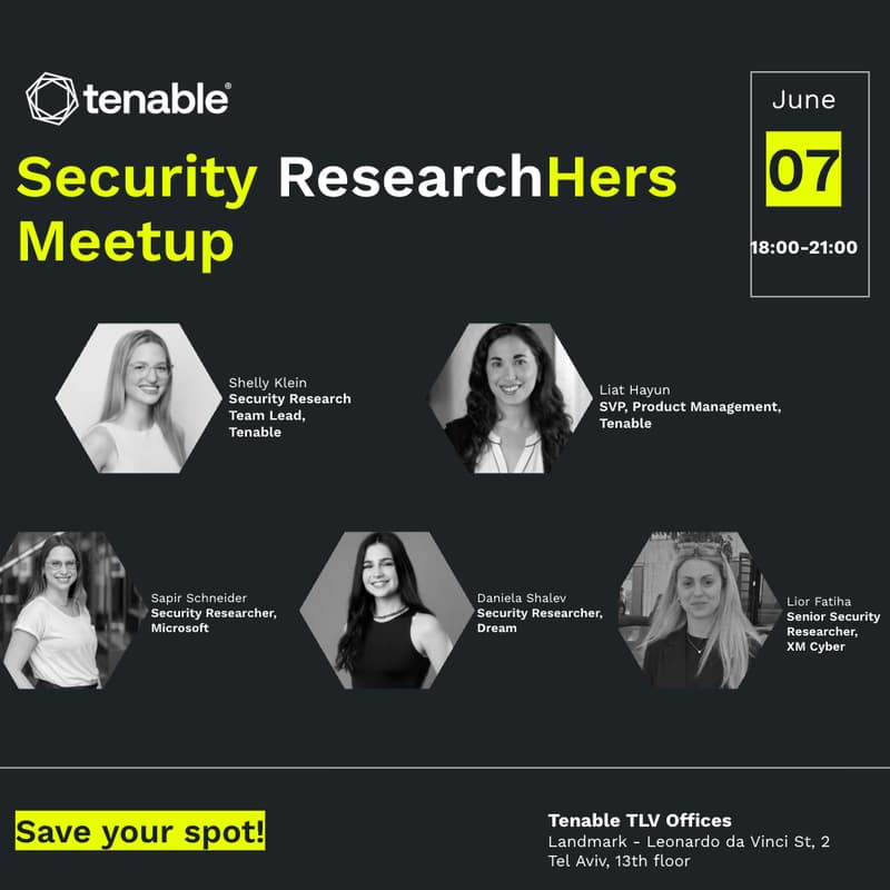 Cover Image for Security ResearchHERs Meetup & Tenable