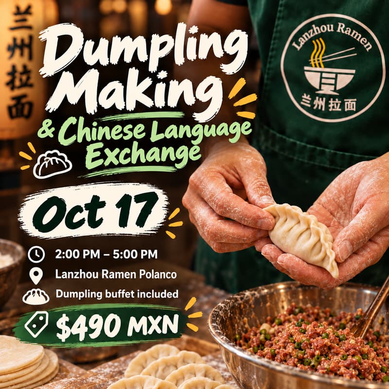 Cover Image for Dumpling Making &Chinese Language Exchange