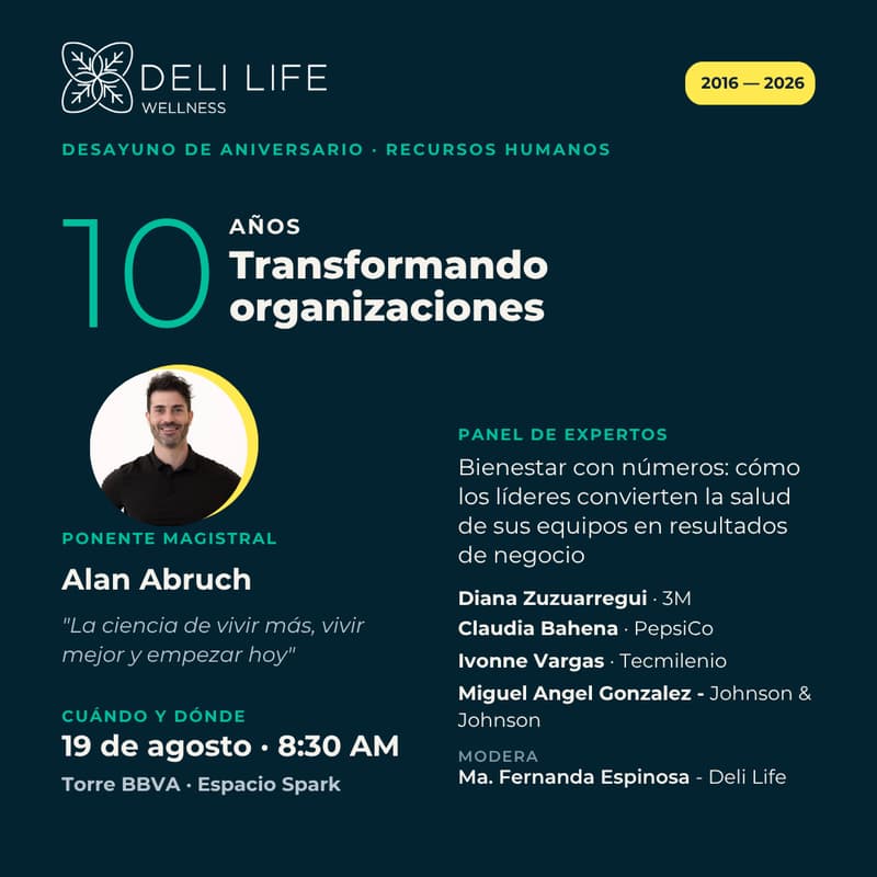 Cover Image for 10 Años Transformando Organizaciones: Deli Life desayuno de aniversario
