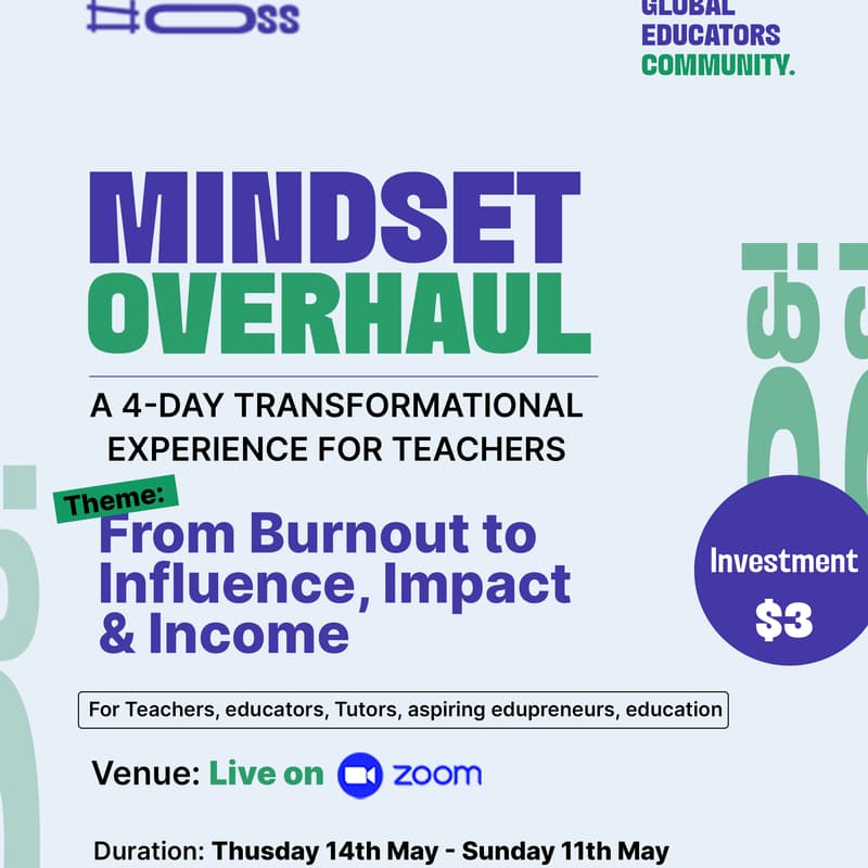 Cover Image for MINDSET OVERHAUL: From Burnout to Influence, Impact & Income