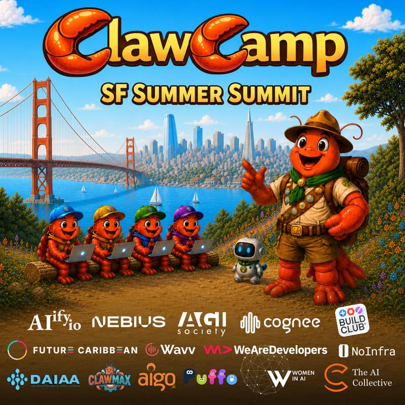 Cover Image for 🦞 ClawCamp SF Summer Summit 🦞