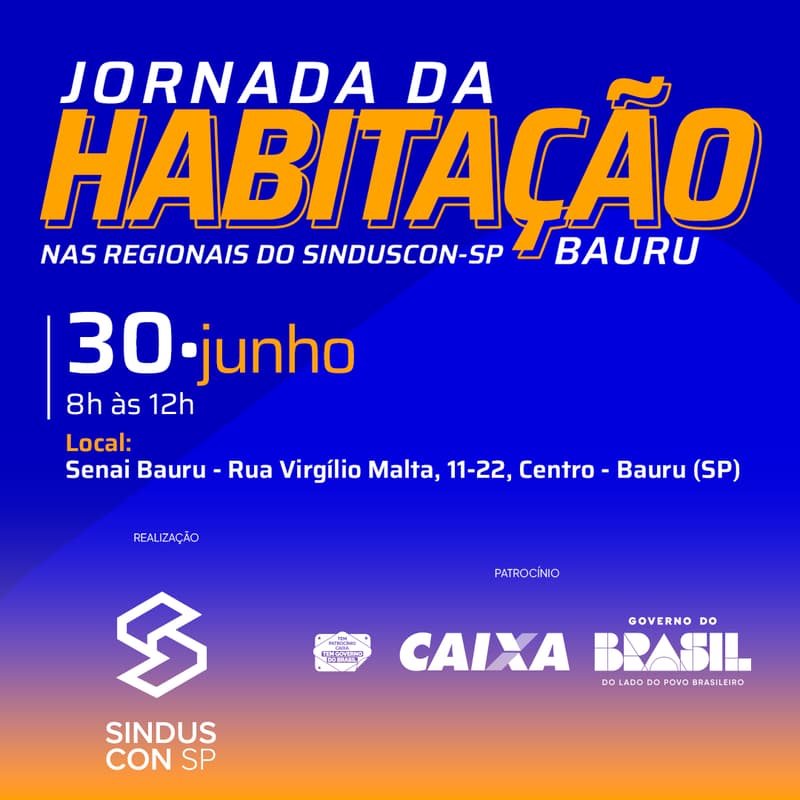 Cover Image for Jornada da Habitação nas Regionais do SindusCon-SP | Bauru - SP