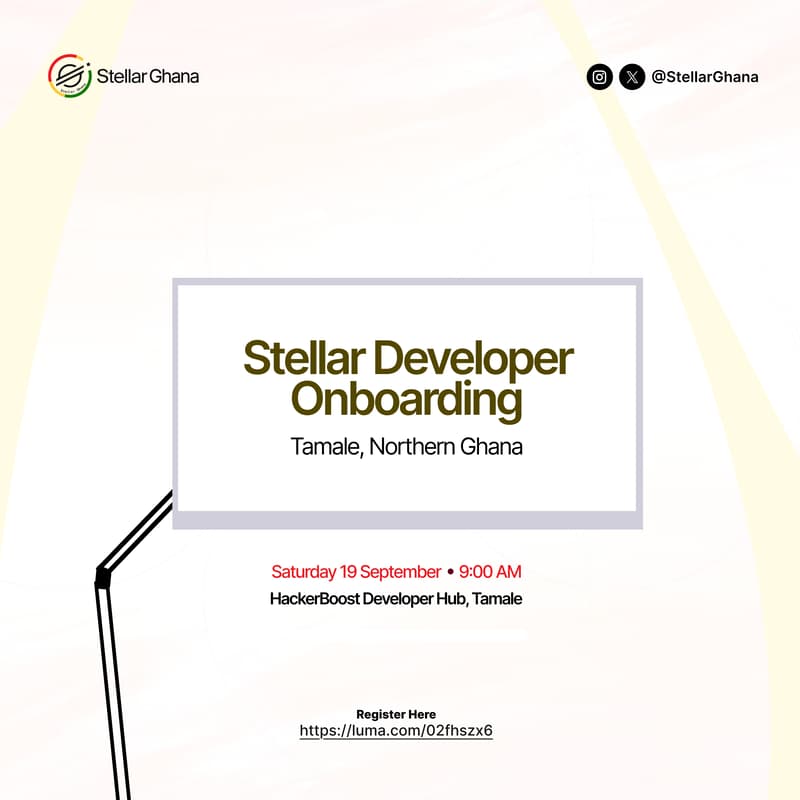 Cover Image for Stellar Developer Onboarding - Tamale, Northern Ghana