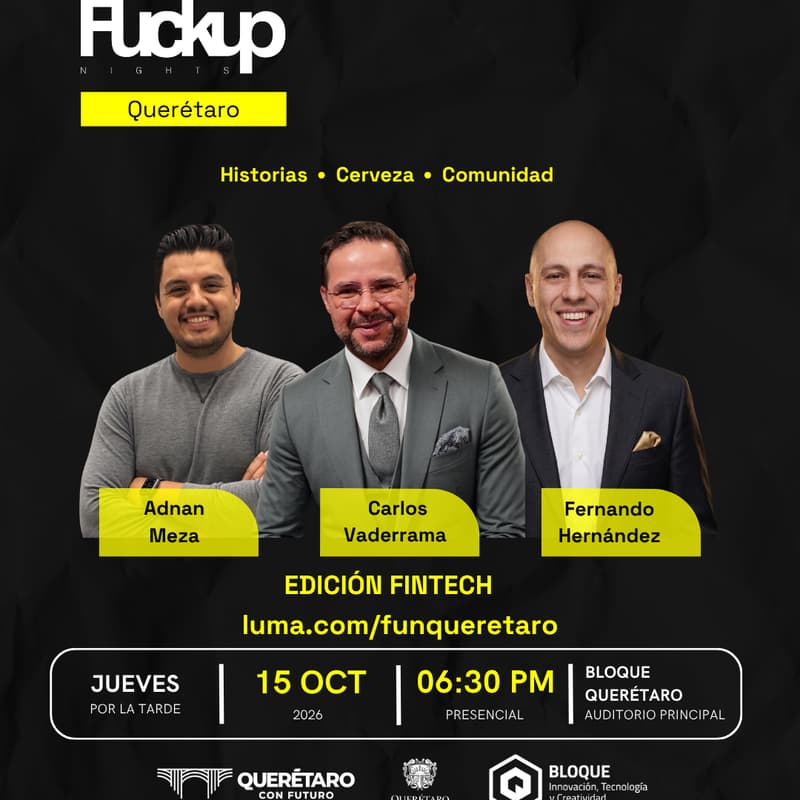 Cover Image for Fuckup Nights Querétaro: Edición Fintech