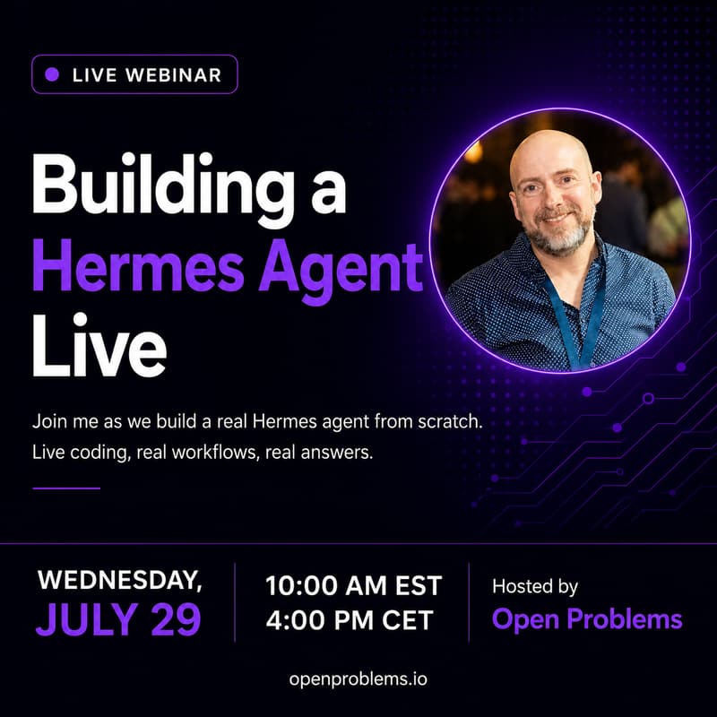 Cover Image for Building a Hermes Agent live