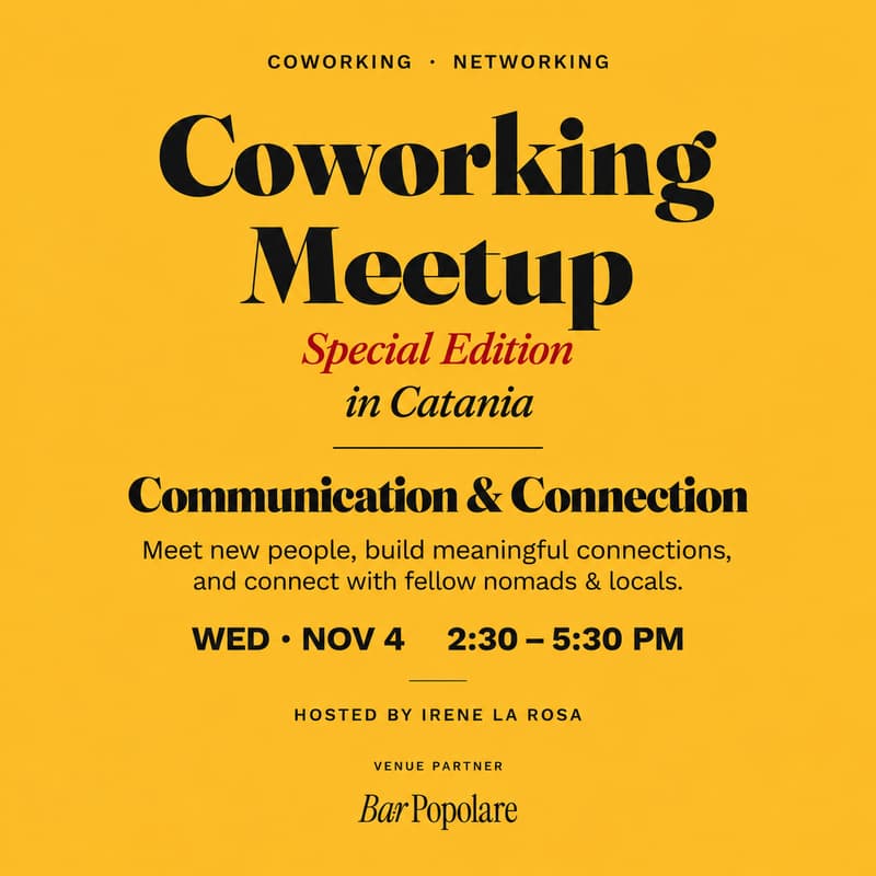 Cover Image for Coworking Meetup ✨ Special Edition - Communication & Connection 🦆✨ in Catania