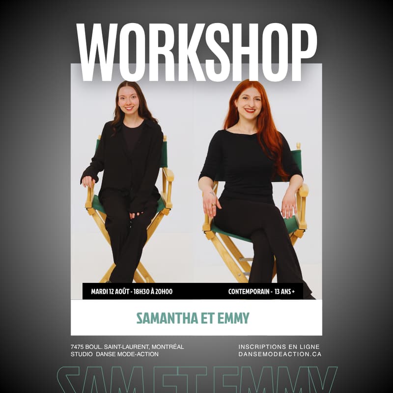 Cover Image for Samantha et Emmy - Workshop Contemporain - 13 ans +