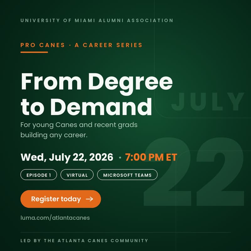 Cover Image for Pro Canes: From Degree to Demand | Watch On Demand
