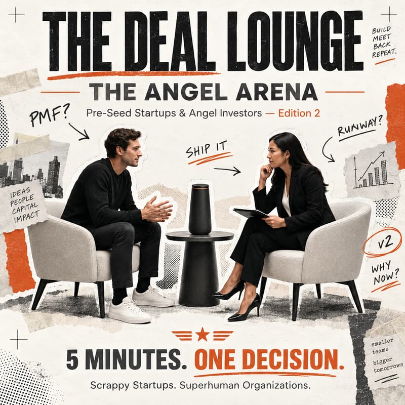 Cover Image for THE DEAL LOUNGE — THE ANGEL INVESTOR ARENA