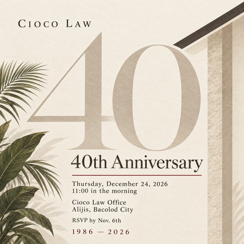 Cover Image for Cioco Law's 40th Anniversary