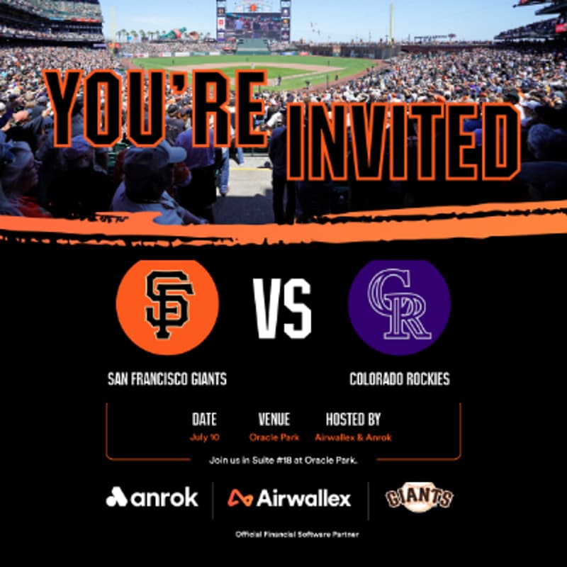 Cover Image for Giants vs. Rockies — Suite Night with Anrok & Airwallex