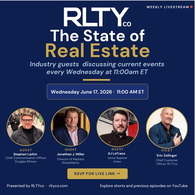 Cover Image for RLTYco's "The State of Real Estate" June 17th, 11am ET