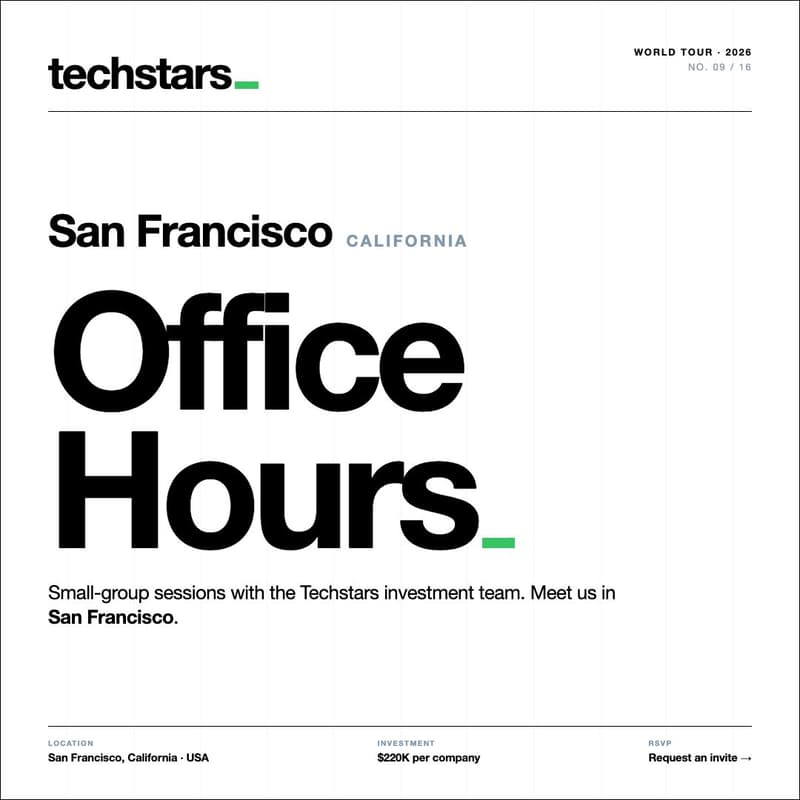 Cover Image for San Francisco: Techstars Group Office Hours