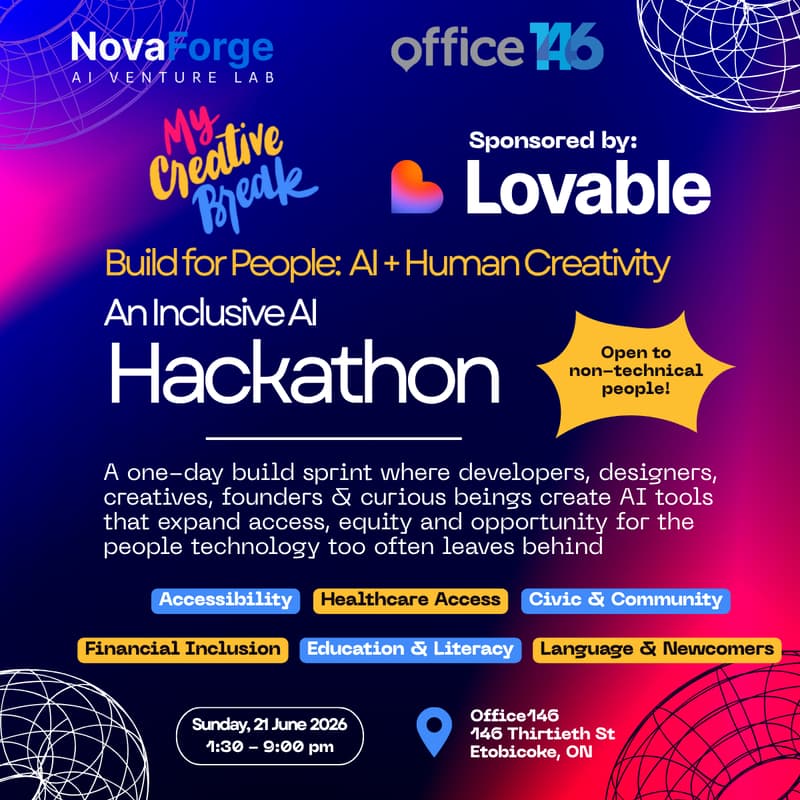 Cover Image for Build for People: AI + Human Creativity - Inclusive AI Hackathon, Sponsored by Lovable