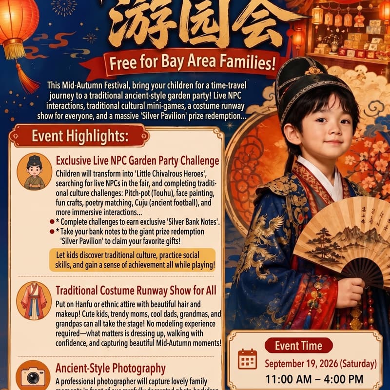 Cover Image for ๐ The 3rd Annual Mid-Autumn Traditional Culture Fair ๐ is officially scheduled! Live NPCs giving away gold coins on-site ๐ฐ๐ฐ๐ฐ!