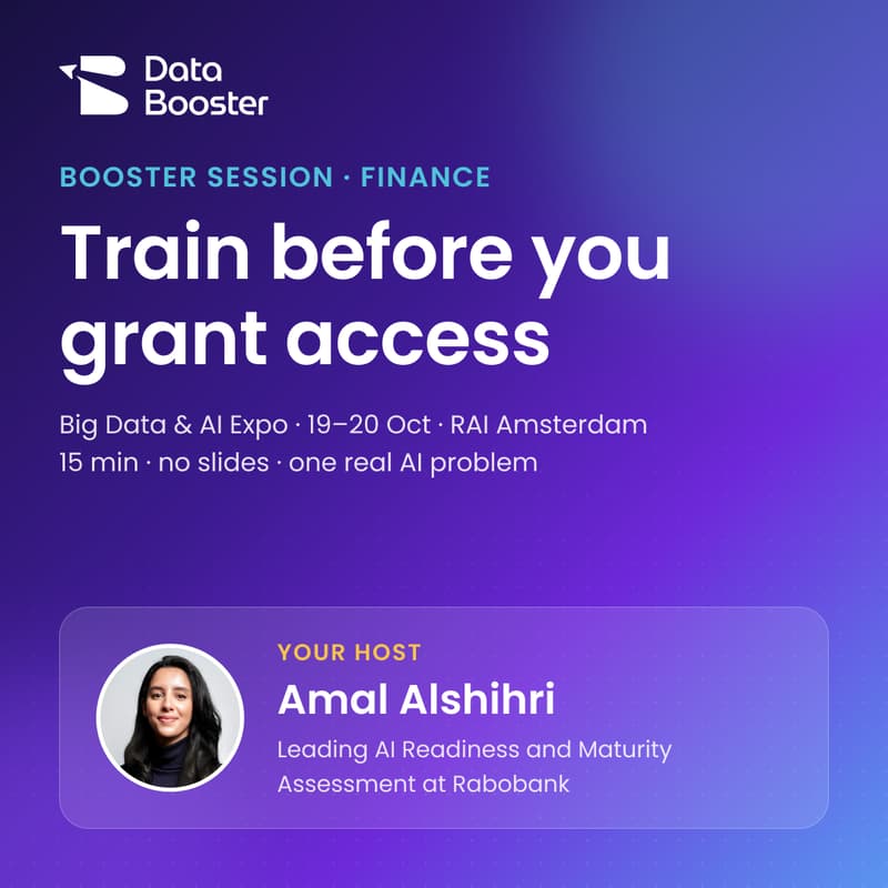 Cover Image for Booster Session (Finance) hosted by Amal Alshihri: Train before you grant access