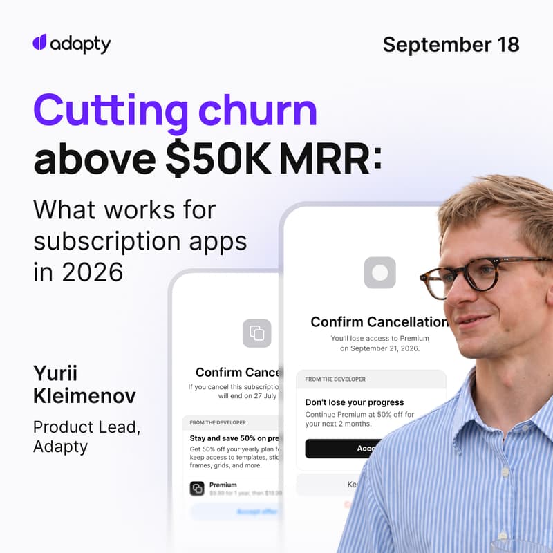 Cover Image for Cutting churn above $50K MRR: what works for subscription apps in 2026