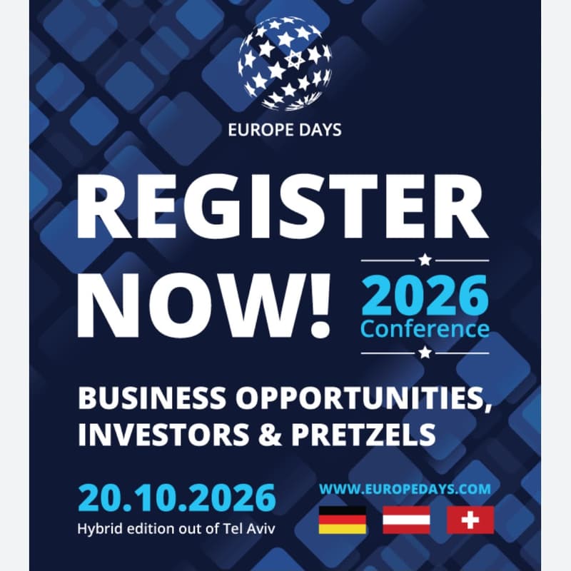 Cover Image for Europe Days 2026 – DACH Delegationsreise nach Tel Aviv, 18.10. - 21.10.