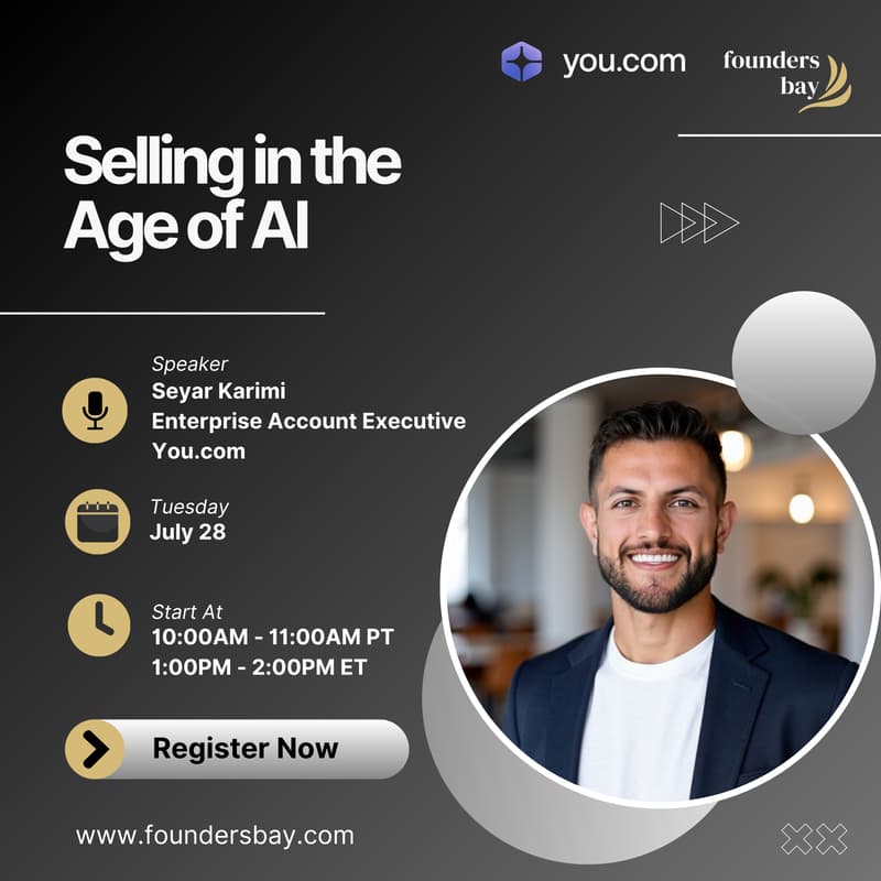 Cover Image for Founders Bay Virtual Workshop: Selling in the Age of AI